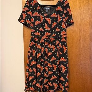 ModCloth black moth pattern dress